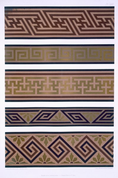 Japanese Ornament: Bands or borders in gold on dark colour grounds, plate LXX from 